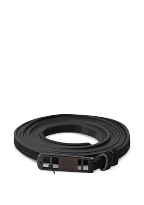 Costume National logo-buckle skinny belt - Black