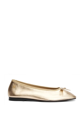 Tommy Hilfiger metallic bow ballet flats - Gold