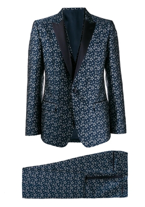 Dolce & Gabbana star jacquard suit - Blue