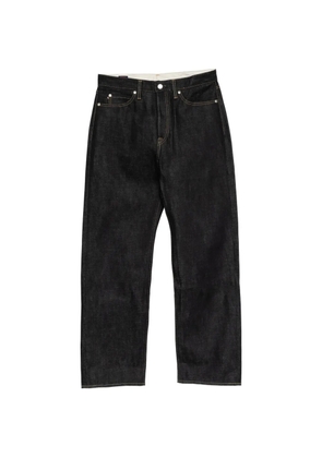 Momotaro contrast-stitch logo-patch jeans - Blue