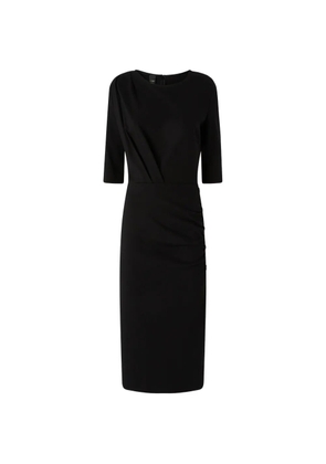 PINKO draped ruched-detail midi dress - Black