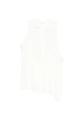 Y's asymmetric cut-out top - White