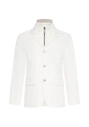 Herno layered-detail button-up jacket - White