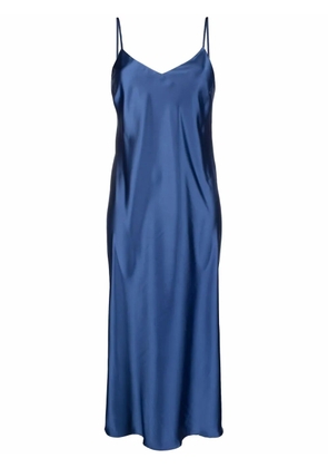 Blanca Vita satin-finish slip dress - Blue