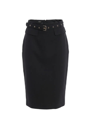 PINKO Gazania belted front-slit midi skirt - Black
