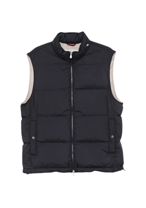 Brunello Cucinelli quilted zip-up jacket - Blue