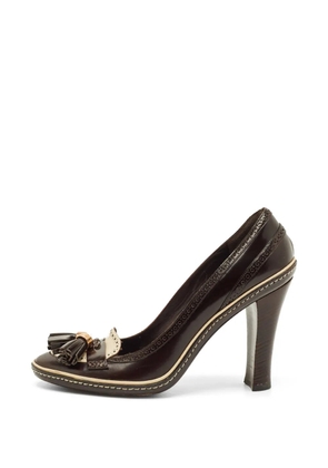 Celine Pre-Owned tassel-detail leather pumps - Brown