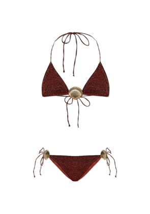 Oséree shell-detail bikini - Brown