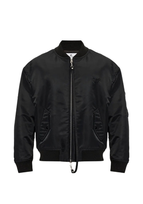 Courrèges logo-patch bomber jacket - Black