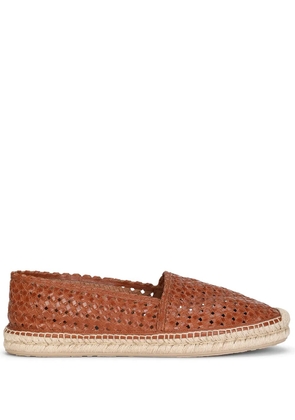 Dolce & Gabbana woven leather espadrilles - Brown
