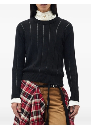 Ann Demeulemeester Rikki brushed-rib sweater - Black