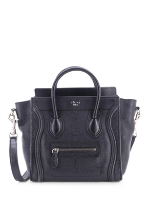 Celine Pre-Owned Luggage Bag Grainy Leather Nano crossbody bag - Black
