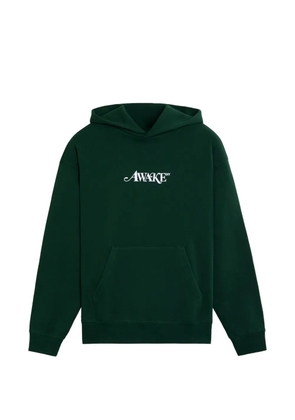 Awake NY logo-print hoodie - Green
