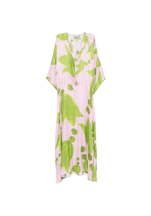 Themis Z Eudora abstract-print V-neck maxi dress - Pink