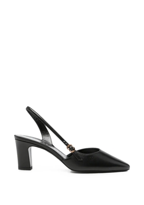 HERBERT LEVINE Ask Around buckle-detail slingback leather heeled pumps - Black