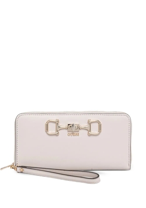 GUESS USA Janie logo-plaque wallet - Neutrals