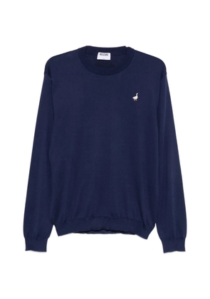 Moschino goose-embroidered sweater - Blue