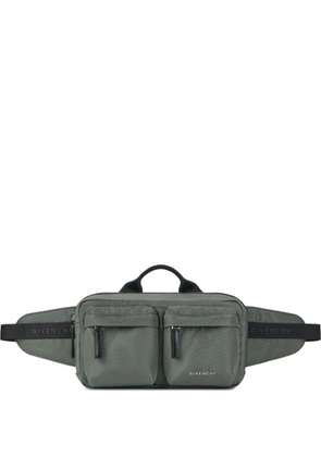 Givenchy Essential U medium logo-print multi-pocket belt bag - Green