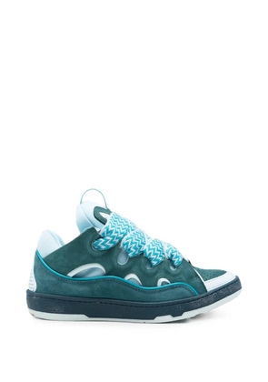Lanvin Curb herringbone-lace sneakers - Blue