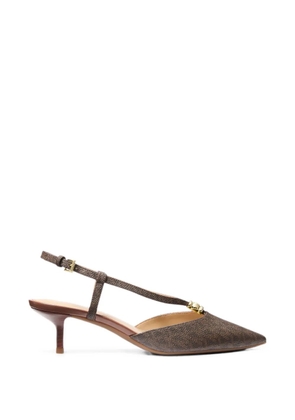 Michael Kors Cherie logo-print pumps - Brown
