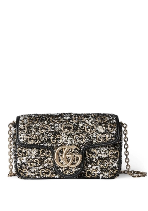 Gucci tweed gg shoulder bag - Black