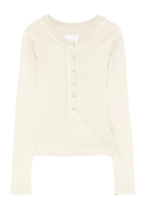 Citizens of Humanity ribbed button-front top - Neutrals