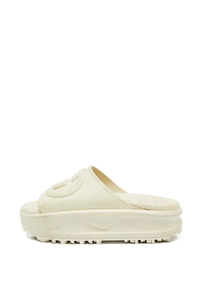 Gucci Pre-Owned Interlocking G slide sandals - Neutrals