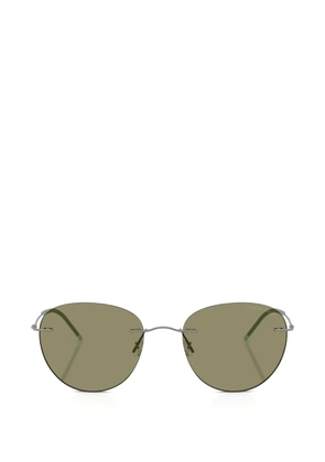 Giorgio Armani matte-finish round-frame sunglasses - Silver