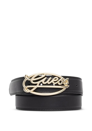 GUESS USA logo-plaque belt - Black