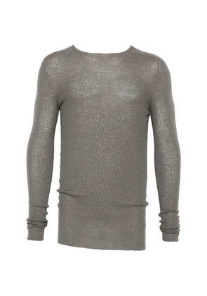 Rick Owens ribbed round-neck sweater - Grey
