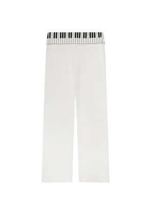 Praying piano-key track pants - White