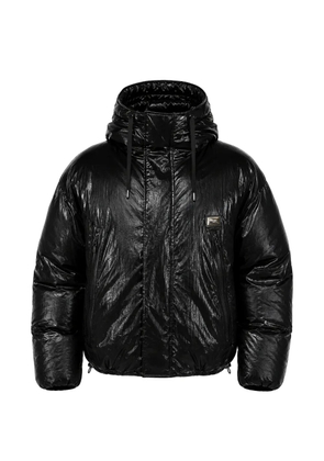 Dolce & Gabbana logo-plaque quilted jacket - Black