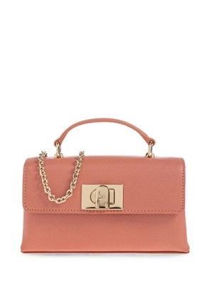 Furla logo-plaque leather mini bag - Pink