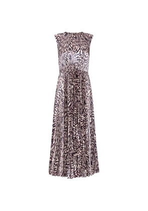 Ulla Johnson pleated animal-print midi dress - Black