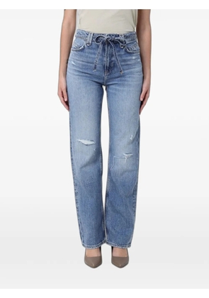 BOSS tie-waist distressed jeans - Blue