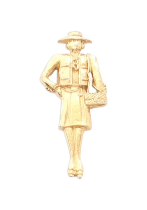 CHANEL Pre-Owned 1986-1988 Mademoiselle brooch - Gold