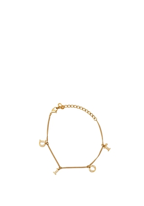 Christian Dior Pre-Owned 20th Century Gold Plated Strass Letters Charm Bracelet costume bracelet