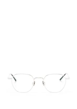 Matsuda engraved geometric-frame glasses - Silver