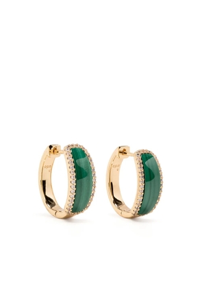 APM Monaco malachite hoop earrings - Green