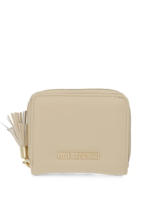 Love Moschino tassel zip wallet - Neutrals