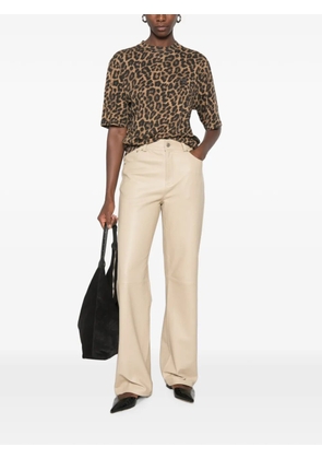 ANINE BING Avi leopard-print T-shirt - Brown