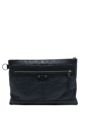 Balenciaga Pre-Owned 2017 Lambskin Motocross Classic Clip M clutch bag - Black