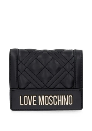 Love Moschino logo-plaque wallet - Black