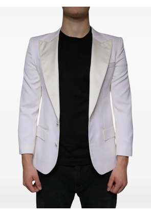 Dolce & Gabbana peaked-lapel single-breasted blazer - White