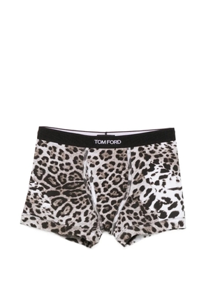 TOM FORD leopard-print boxers - Neutrals