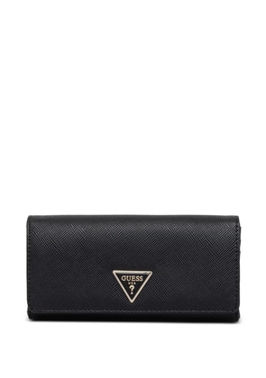 GUESS USA Laurel logo-plaque foldover wallet - Black