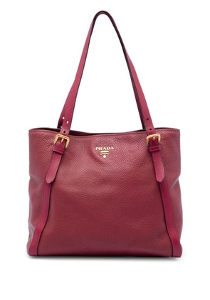 Prada Pre-Owned 2000-2026 Vitello Daino Shopping tote bag - Red