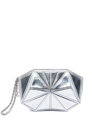CHANEL Pre-Owned 2012 Metallic Lambskin Midnight Swim Wristlet clutch bag - Silver