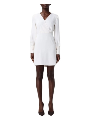 Armani Exchange crêpe V-neck dress - Neutrals