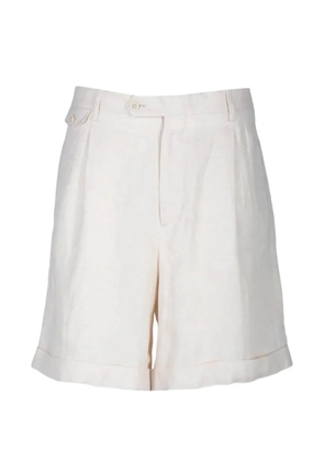 Lardini pleated turn-up tailored shorts - Neutrals
